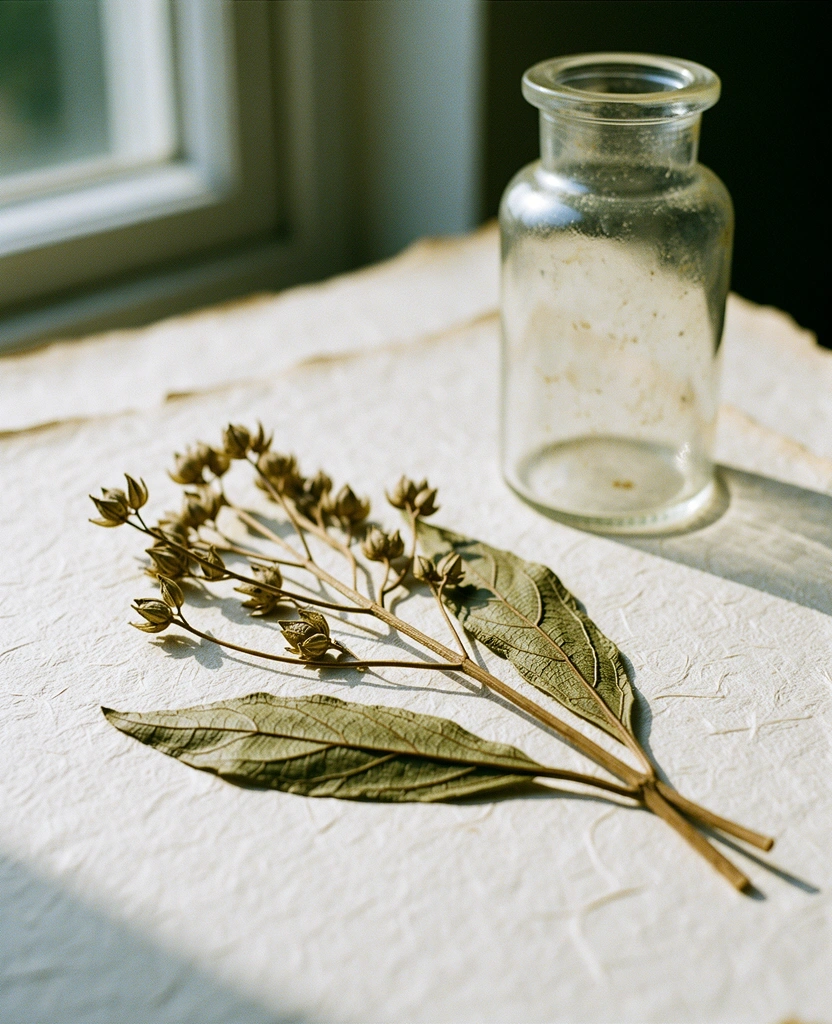 Botanical specimen on paper